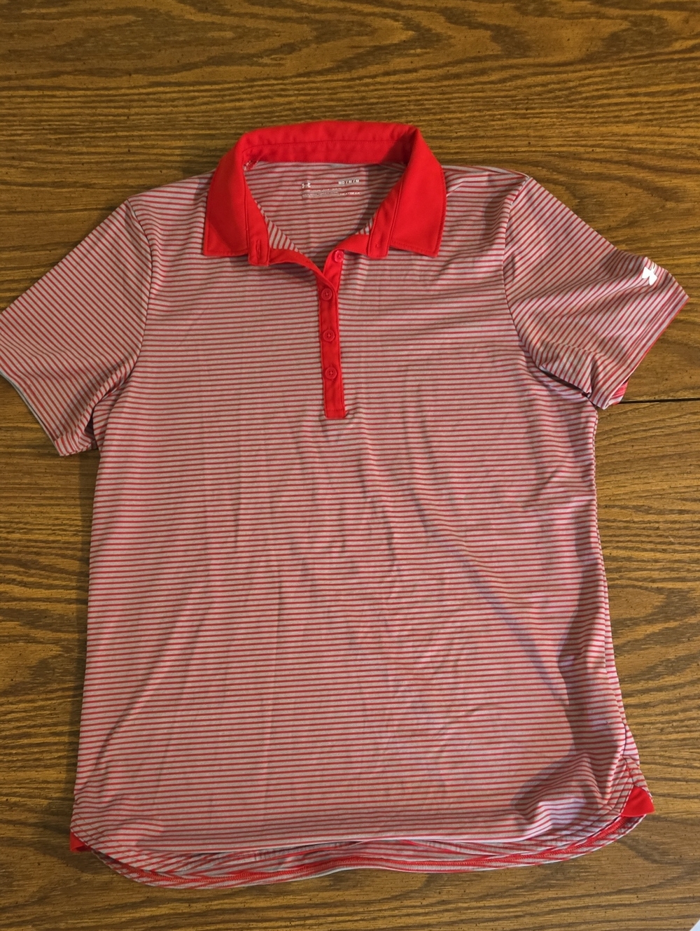 Men's UA Red Striped Polo Shirt - Lightweight Performance